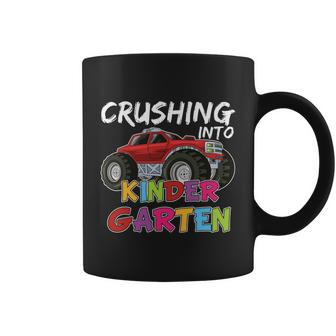 Crushing Into Kindergarten Monster Truck Back To School Coffee Mug - Monsterry