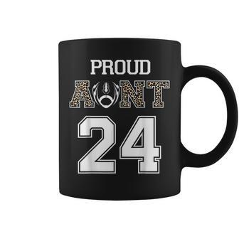 Custom Proud Football Aunt Number 24 Personalized For Women Coffee Mug - Thegiftio UK