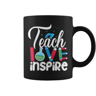 Cute And Funny Teach Love And Inspire Back To School Ideas Coffee Mug - Thegiftio UK