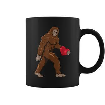 Cute Bigfoot Heart Gift Valentines Day Sasquatch Coffee Mug - Thegiftio UK