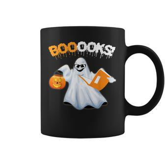 Cute Booooks Ghost Boo Read Books Library Teacher Halloween Coffee Mug - Thegiftio UK
