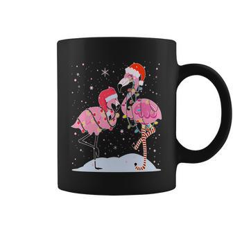 Cute Christmas Festive Flamingos Tshirt Coffee Mug - Monsterry