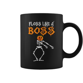 Cute Floss Like A Boss Skeleton Halloween Boys Girls Kids Coffee Mug - Thegiftio UK
