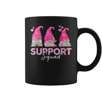 Cute Gnome Support Squad Breast Cancer Awareness Coffee Mug - Thegiftio UK