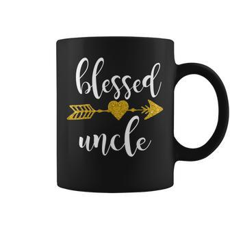 Cute Gold Arrow Blessed Uncle Funny Thanksgiving Day Gifts Coffee Mug - Thegiftio UK