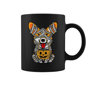 Cute Halloween Costume Welsh Corgi Mummy Dog Lover Design V4 Coffee Mug - Thegiftio UK