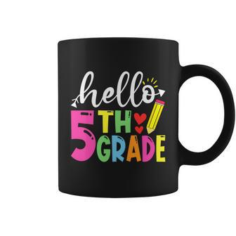 Cute Hello Fifth Grade Outfit Happy Last Day Of School Great Gift Coffee Mug - Monsterry