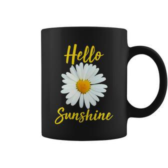 Cute Hello Sunshine Heart Daisy Flower Coffee Mug - Monsterry UK