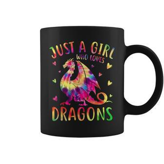 Cute Just A Girl Who Loves Dragons Tie Dye Women And Girls Coffee Mug - Thegiftio UK