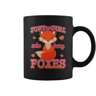 Cute Just A Girl Who Loves Foxes V2 Coffee Mug - Monsterry DE