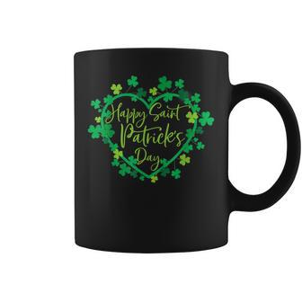 Cute Lucky Heart Shamrock Happy St Patricks Day Family Heart Coffee Mug - Thegiftio UK