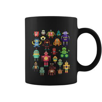 Cute Retro Colorful Robot Collection Graphic Design Printed Casual Daily Basic Coffee Mug - Thegiftio UK