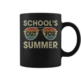 Cute Retro Last Day Of School Schools Out For Summer Teacher V2 Coffee Mug - Thegiftio UK