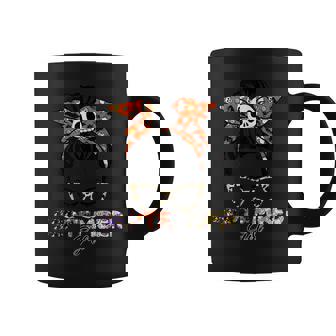 Cute September Girl Woman Face Wink Eyes Halloween Skull Coffee Mug - Thegiftio