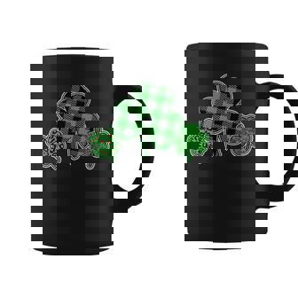 Cute St Patricks Day Plaid Leopard Print Shamrocks Clovers Coffee Mug - Monsterry