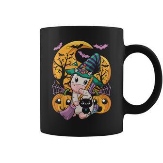 Cute Unicorn Pumpkin Thanksgiving Halloween Womens Autumn Coffee Mug - Seseable