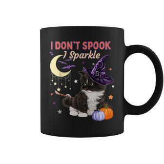 Cute Witch Cat Funny Halloween Kitty Cat Costume Witch Hat Coffee Mug - Seseable