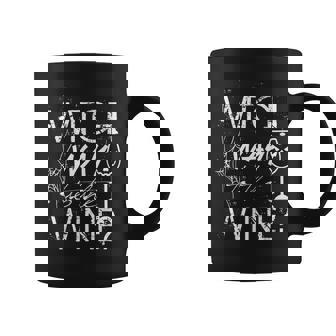 Cute Witch Way To The Wine Halloween Wine Lover Gifts Women V2 Coffee Mug - Thegiftio UK