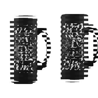 Cute Witch Way To The Wine Halloween Wine Lover Gifts Women V4 Coffee Mug - Thegiftio UK