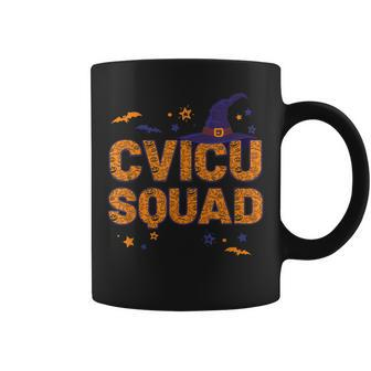 Cvicu Squad Witch Hat Rn Cvicu Nurse Crew Halloween Matching Coffee Mug | Seseable UK