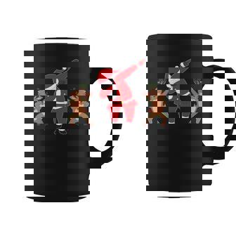 Dabbing Santa And Reindeer Funny Christmas Tshirt Coffee Mug - Monsterry