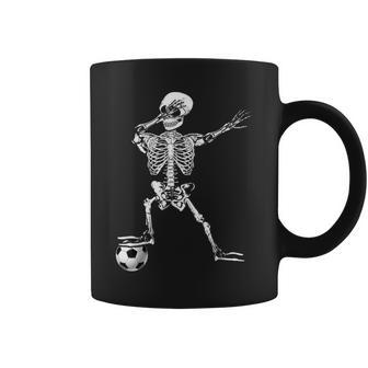 Dabbing Skeleton Soccer Halloween Boys Kids Men Gifts Party Coffee Mug - Thegiftio UK