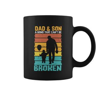 Dad And Son A Bond That Cant Be Broken Fathers Day Vintage Graphic Design Printed Casual Daily Basic Coffee Mug - Thegiftio UK