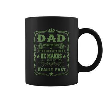 Dad Knows Everything Funny Grandpa Fathers Day Funny Gift1 Meaningful Gift Coffee Mug - Thegiftio UK