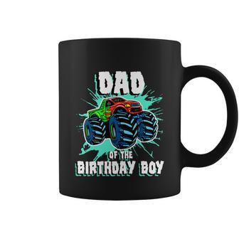 Dad Of The Birthday Boy Monster Truck Birthday Party Gift Coffee Mug - Monsterry