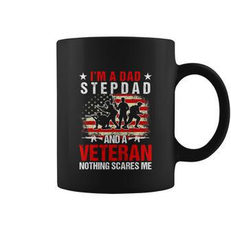 Dad Stepdad And A Veteran Fathers Day Funny 4Th Of July Coffee Mug - Monsterry