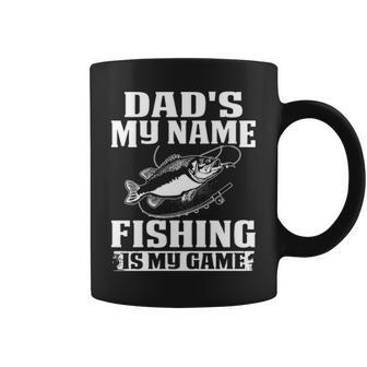 Dads The Name Fishing Coffee Mug - Seseable