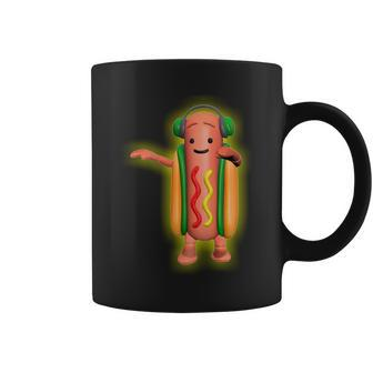 Dancing Hot Dog Funny Filter Meme Tshirt Coffee Mug - Monsterry