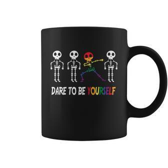Dare To Be Yourself Lgbt Gay Pride Lesbian Bisexual Ally Quote Coffee Mug - Monsterry