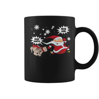 Dear Santa Dear God Cat Chased Santa Clause Xmas Coffee Mug - Thegiftio UK