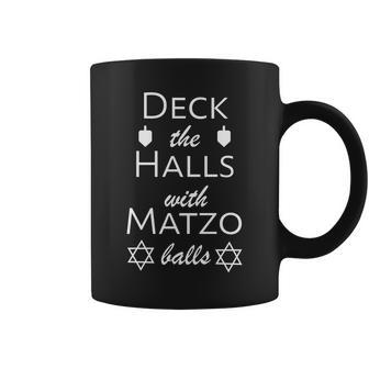 Deck The Halls With Matzo Balls Coffee Mug - Monsterry DE