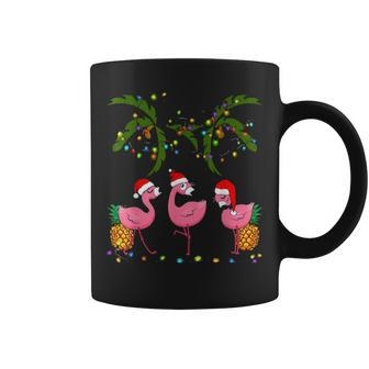 Deck The Palms Merry Flamingo Christmas Santa 1 Coffee Mug - Thegiftio UK
