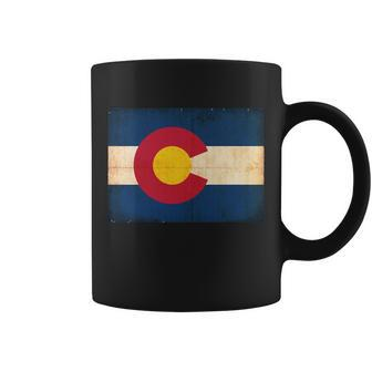 Denver Flag Grunge Colorado Coffee Mug - Monsterry DE