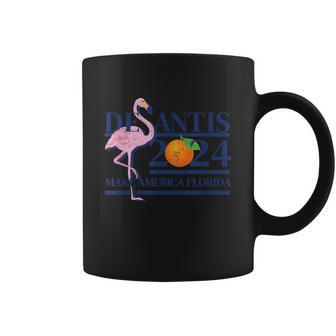 Desantis 2024 Make America Florida Flamingo Election Tshirt Coffee Mug - Monsterry DE