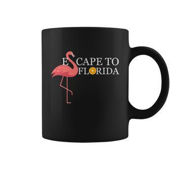 Desantis Escape To Florida Flamingo Orange Cute Gift Coffee Mug - Monsterry DE