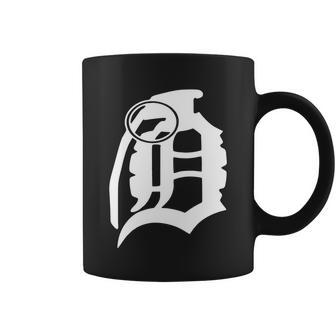 Detroit English D Grenade Michigan Logo Tshirt Coffee Mug - Monsterry