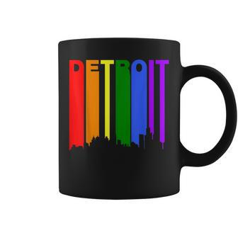 Detroit Michigan Rainbow Skyline Lgbt Gay Pride Coffee Mug - Thegiftio UK