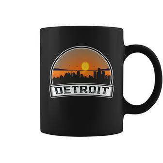 Detroit Skyline Downtown Detroit Motor City Graphic Design Printed Casual Daily Basic V4 Coffee Mug - Thegiftio UK