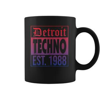 Detroit Techno Established 1988 Edm Rave Coffee Mug - Thegiftio UK