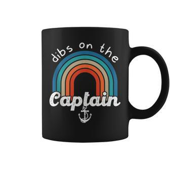 Dibs On The Captain Funny Captain Wife Rainbow Men And Women Coffee Mug - Thegiftio UK