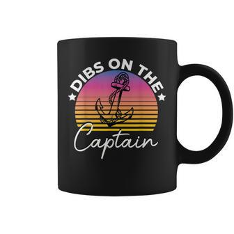 Dibs On The Captain Funny Captain Wife Retro Vintage Coffee Mug - Thegiftio UK