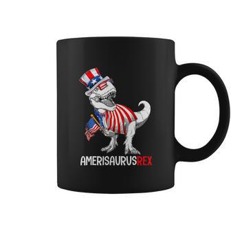 Dinosaur 4Th Of July T Rex American Flag Coffee Mug - Monsterry CA
