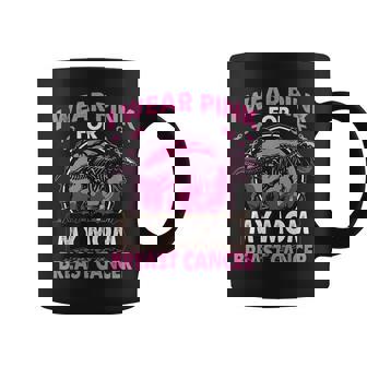 Dinosaur I Wear Pink For My Mom Breast Cancer Awareness Coffee Mug - Thegiftio UK