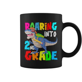 Dinosaur Roaring Into 2Nd Grade Coffee Mug - Monsterry