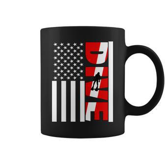 Diver American Flag Graphic Design Printed Casual Daily Basic Coffee Mug - Thegiftio UK