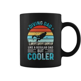 Diving Dad Like A Regular Dad But Cooler Fathers Day Graphic Design Printed Casual Daily Basic Coffee Mug - Thegiftio UK